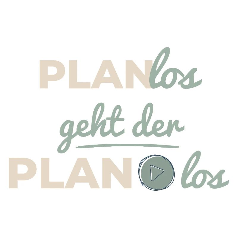 Planlos geht der Plan los  Beige Scandi Typografie