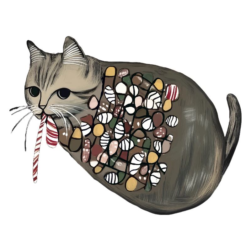 Candy Pattern Candy Cat