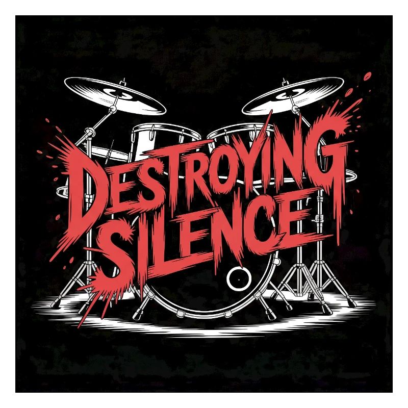 Destroying Silence Drum Graffiti