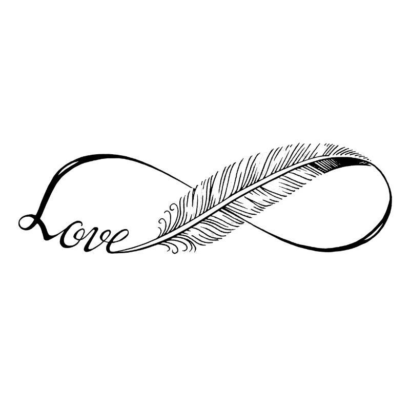 Cute Lines Infinity Love Feder