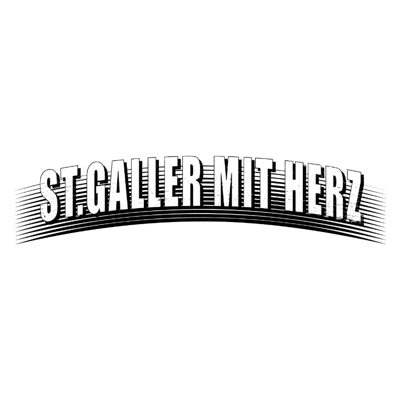 St Galler mit Herz mit Linienraster schmutzig