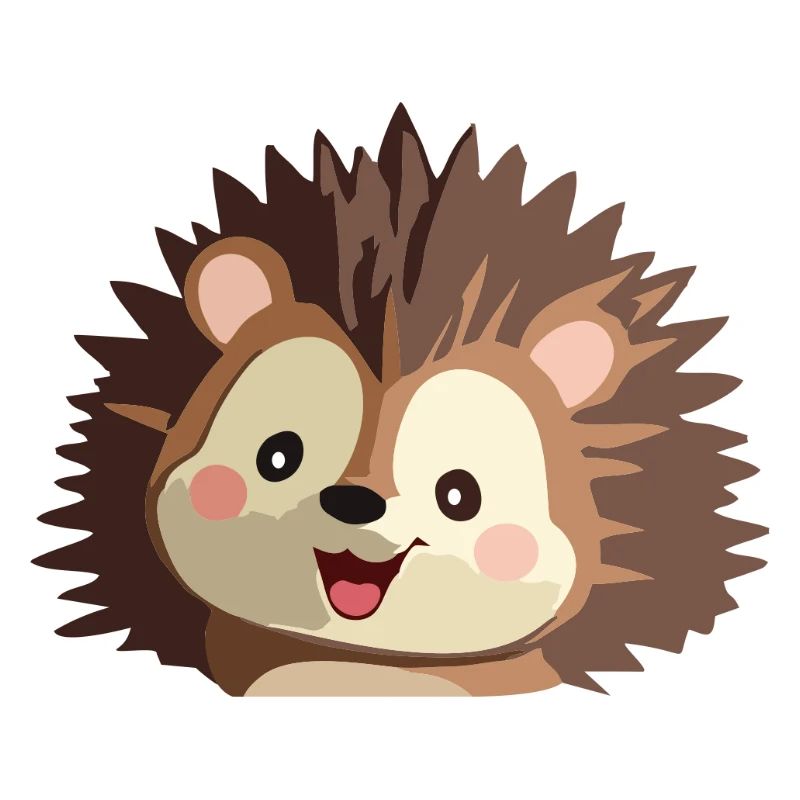 Cuddly hedgehog graphic
