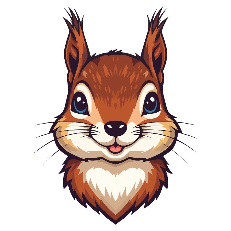 Süßer Eichhörnchen Kopf