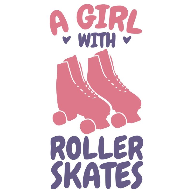 Ein Mädchen mit Rollschuhen