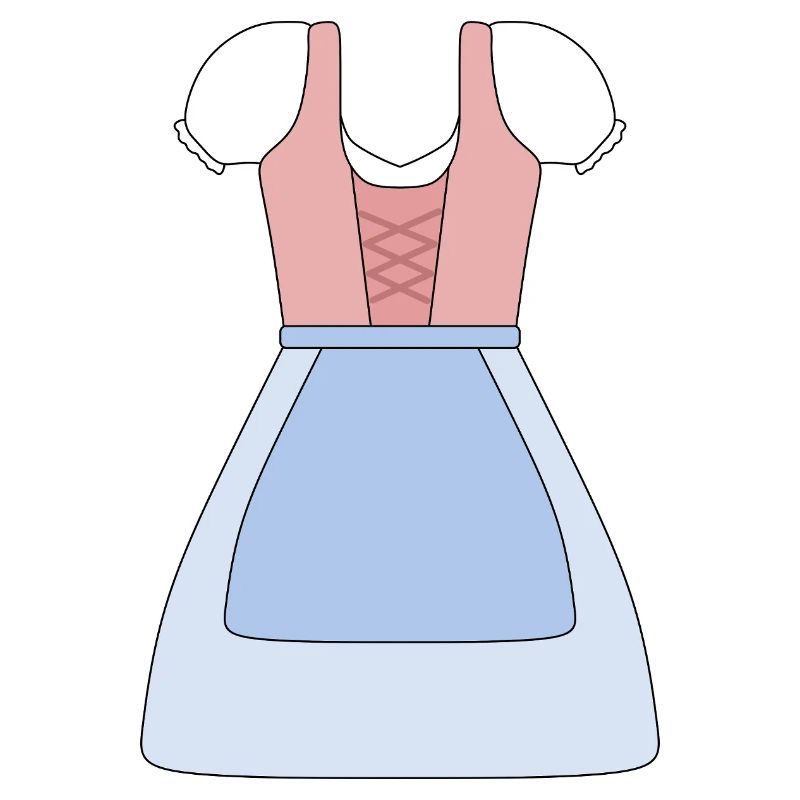 Conception de robe bavaroise traditionnelle Dirndl