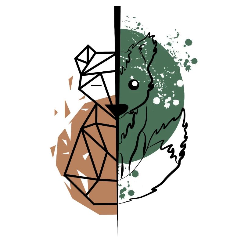 Fox origami vs drawing