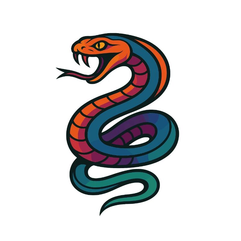 Serpent coloré