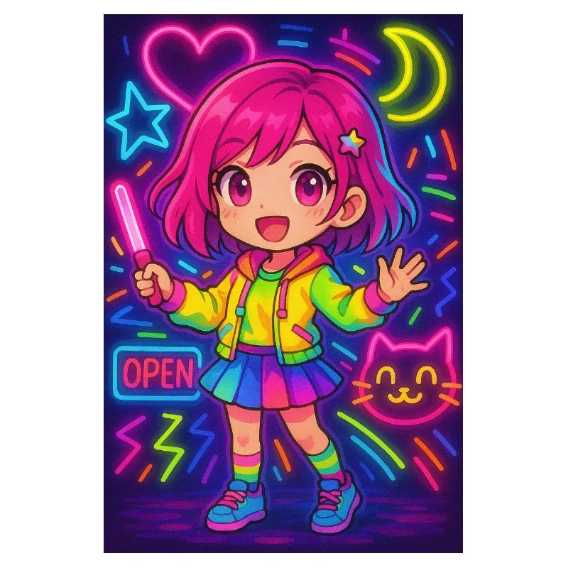 Neon Chibi Magic – Bunte Anime-Energie