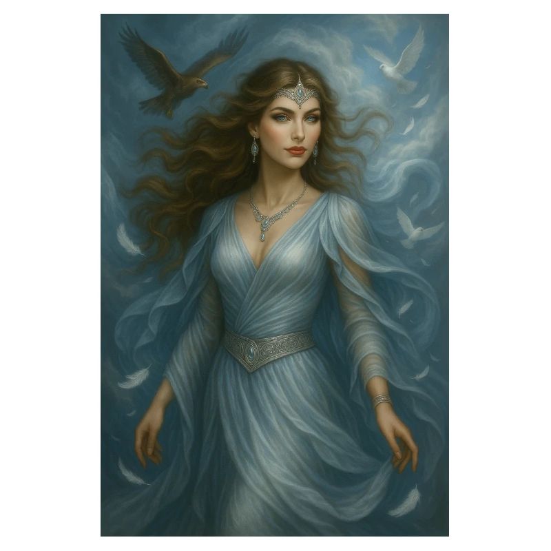 Déesse Céleste – Lumière et Oiseaux Blancs