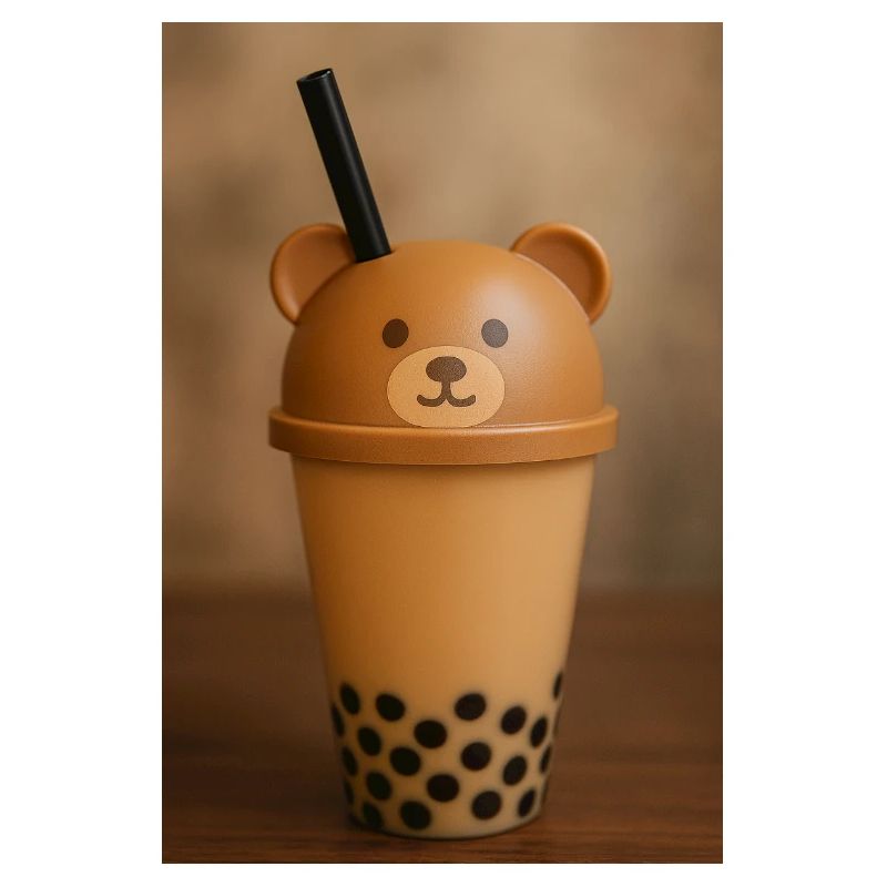 Bear Lid Bubble Tea Cup Design