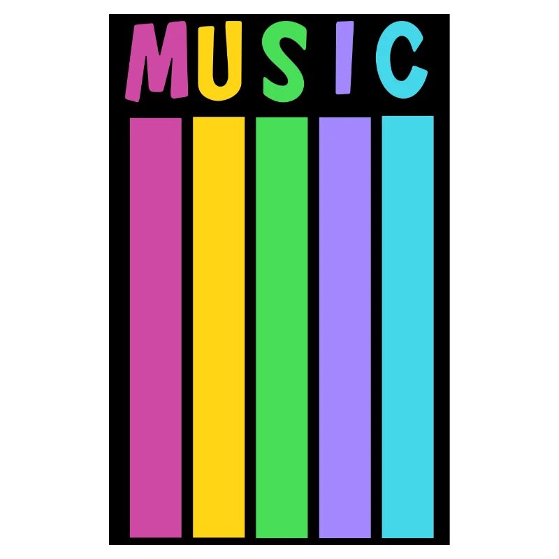 Colored music columns inspired by retro design