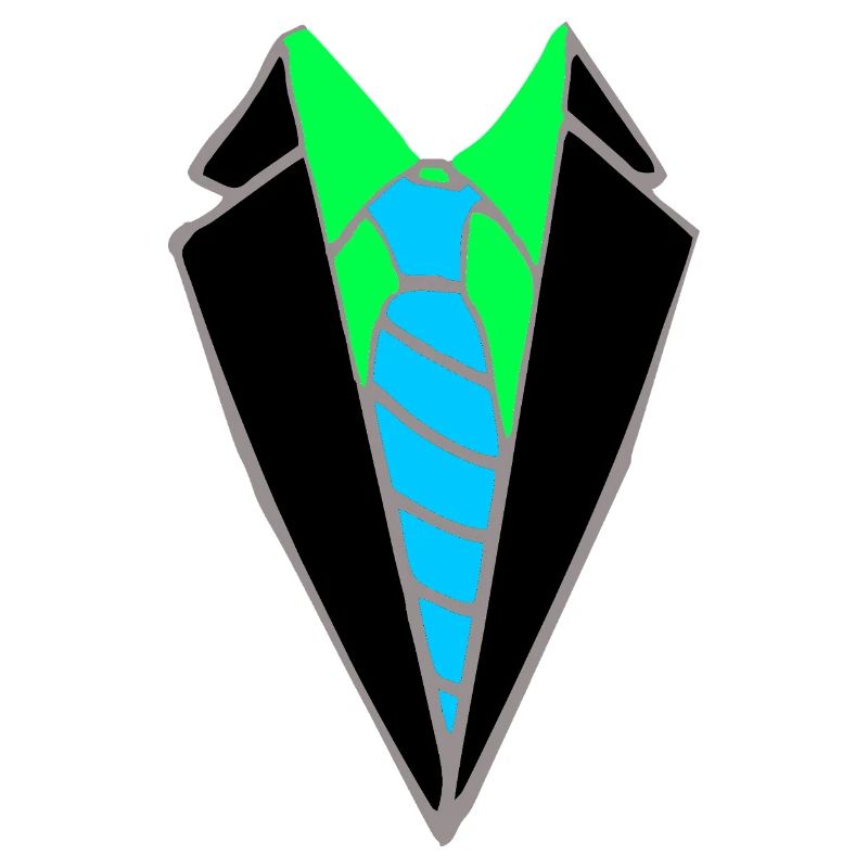 Neon Sakko mit blauer Krawatte
