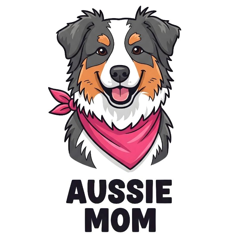 Australian Shepherd mit Halstuch - Aussie Mom