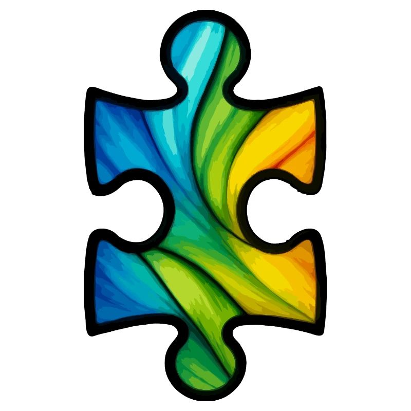Autism awareness puzzle piece