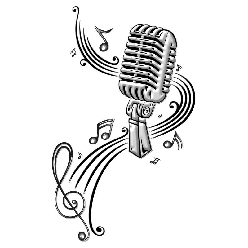 Mikrofon Microphon Micro Musik Notenschlüssel