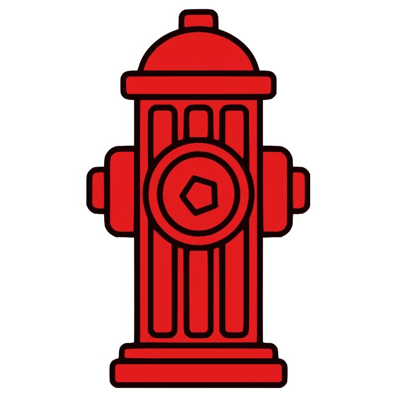 Classic Bold Red Fire Hydrant