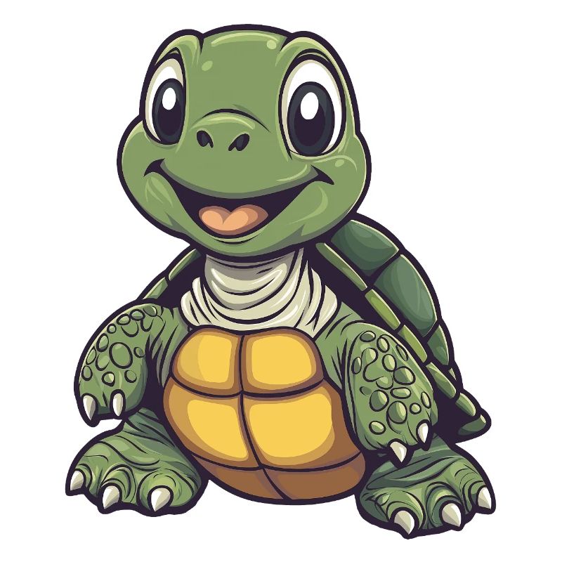 Cute Cheerful Turtle :)