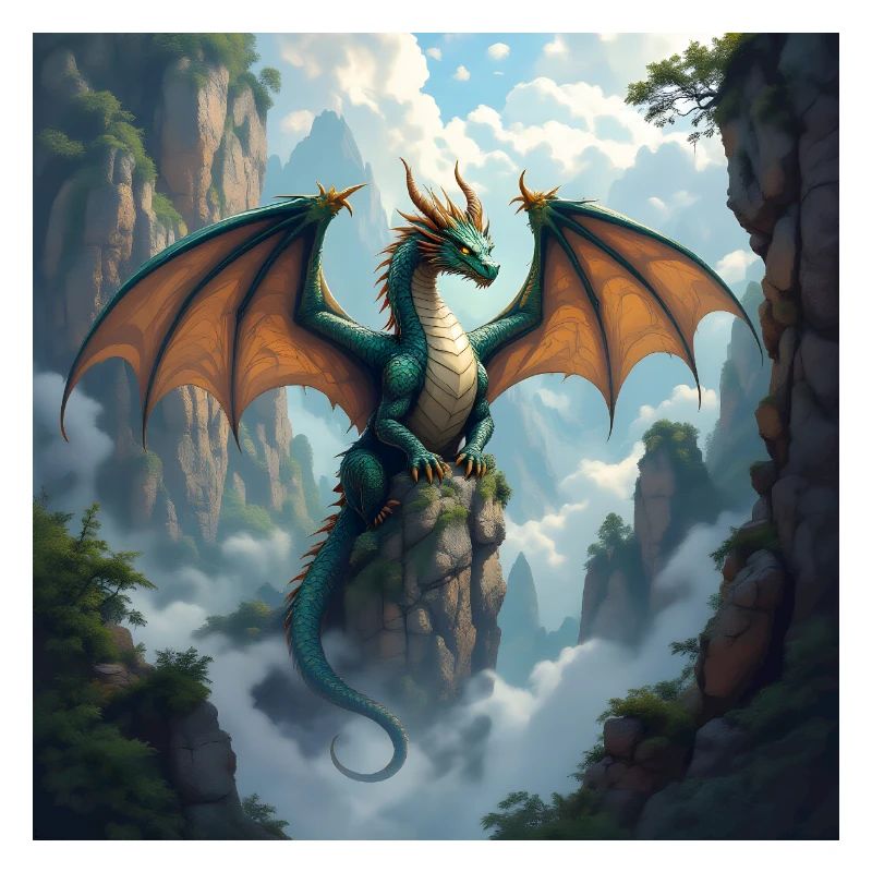 Dragon's Crown above Misty Cliffs