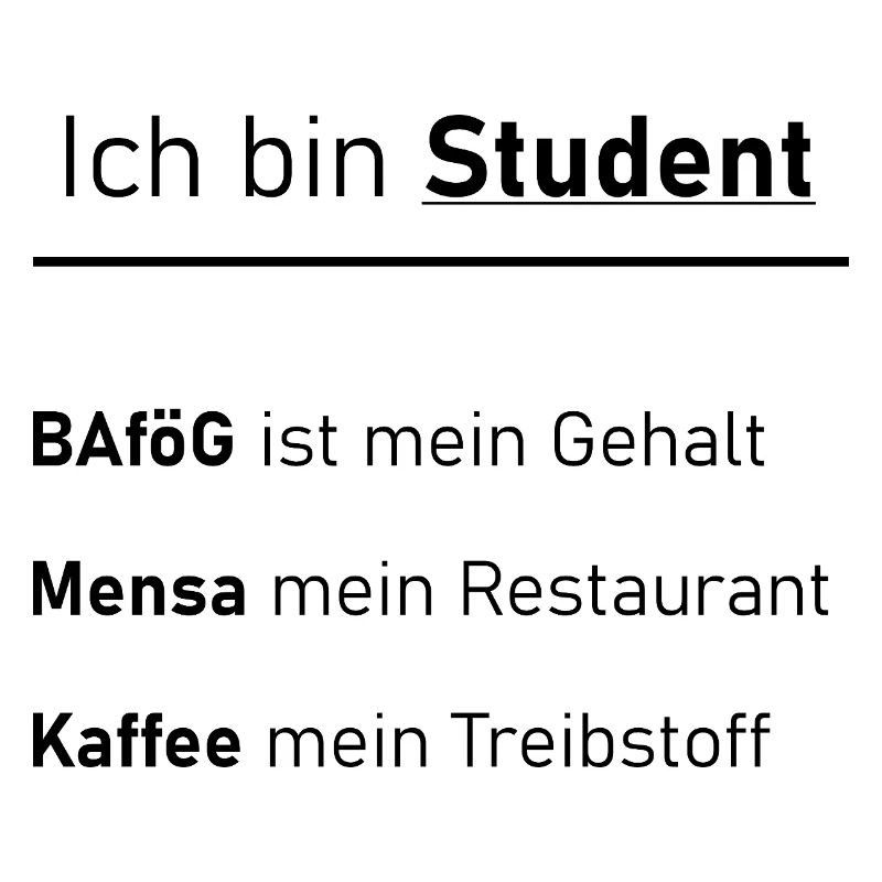 Unispruch "Ich bin Student" Geschenk, Studenten