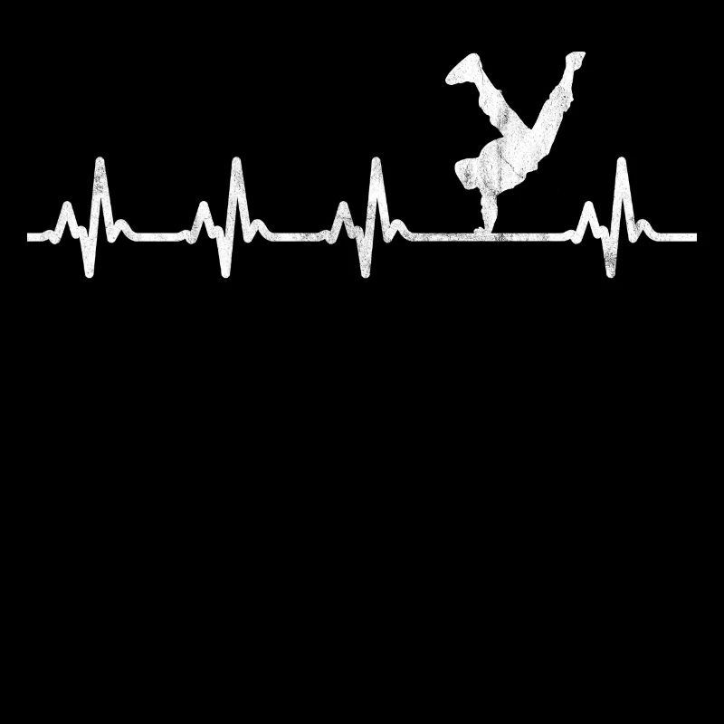 Breakdance Herzschlag EKG - Lustiges Tänzer Design