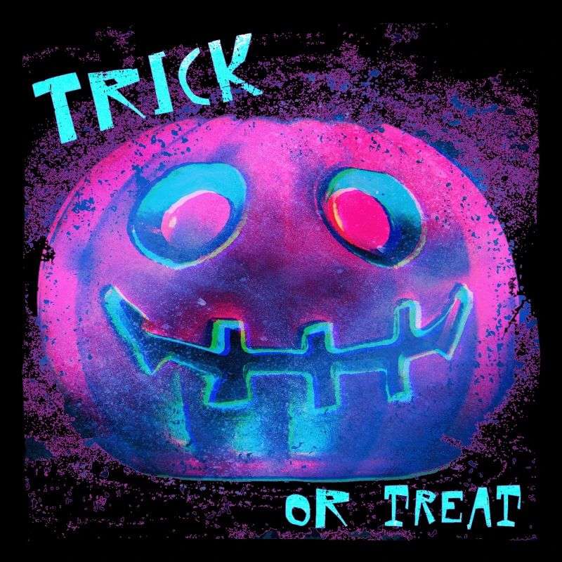 Neon Pumpkin Trick Or Treat