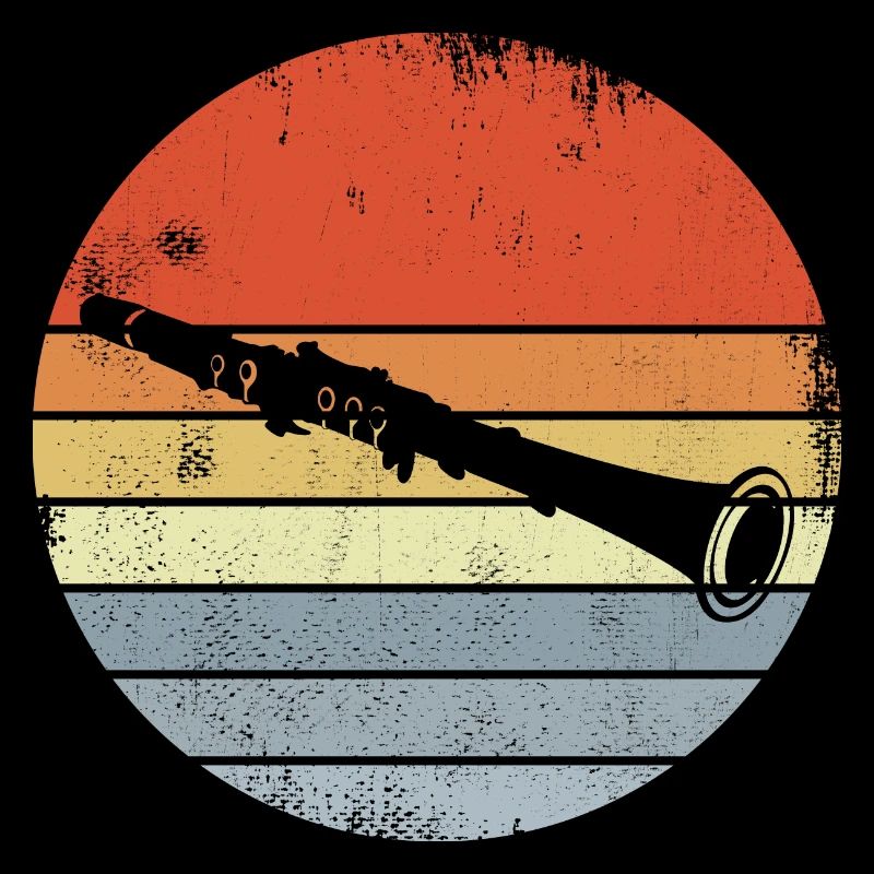 Vintage Clarinet Drawing