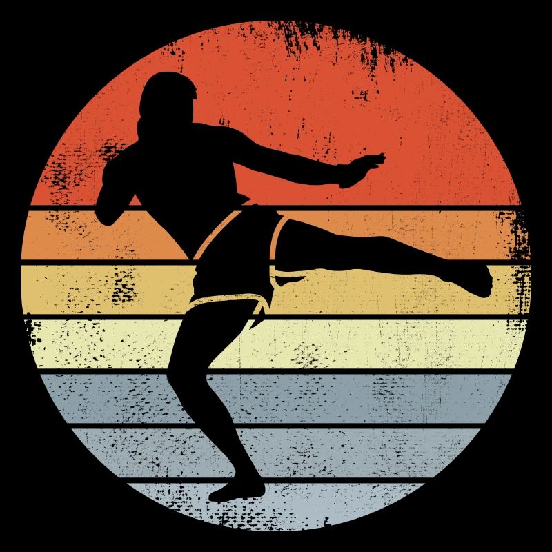 Vintage Kickboxer Sketch