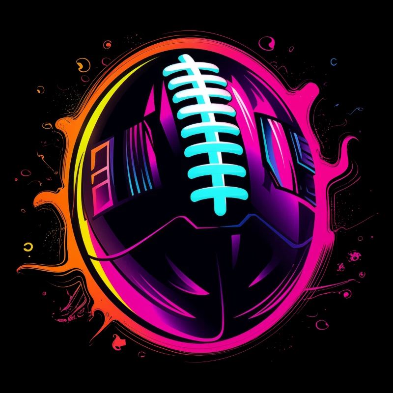 American Football Ball Steamwave