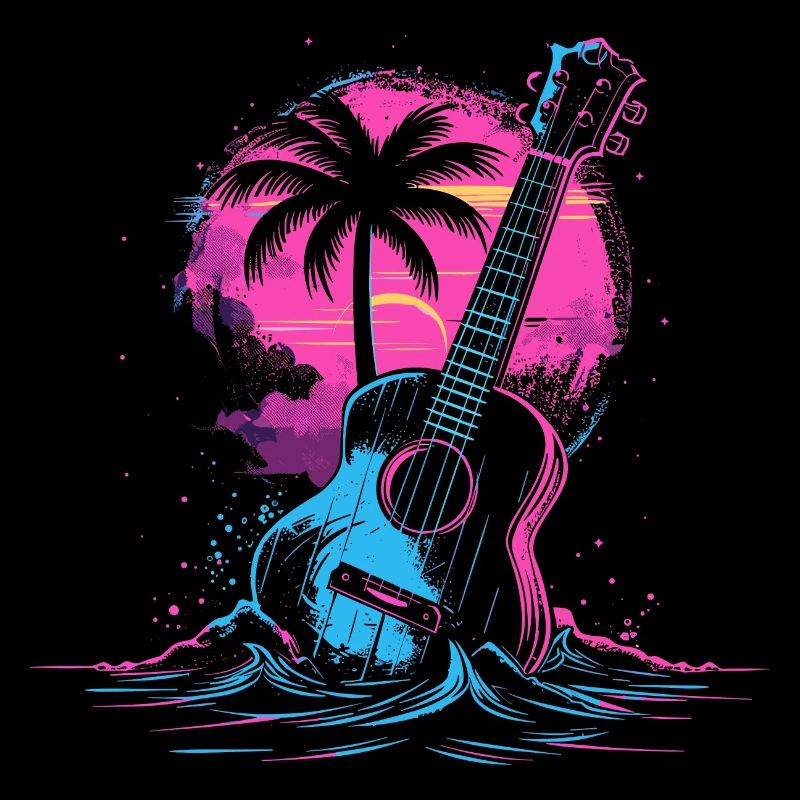 Ukulele 80er Jahre Look