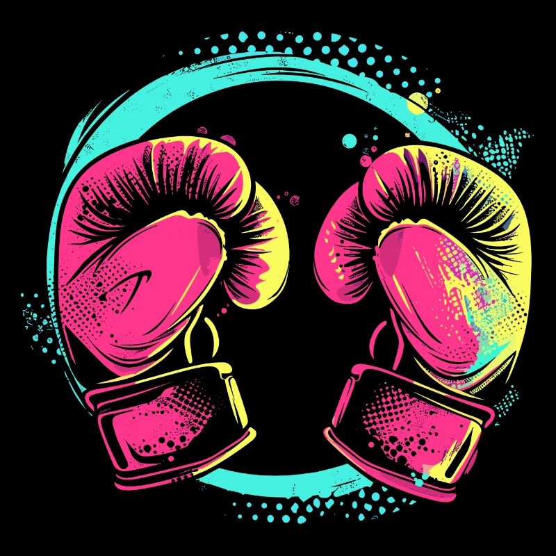 Kickboxen Cartoon Stil