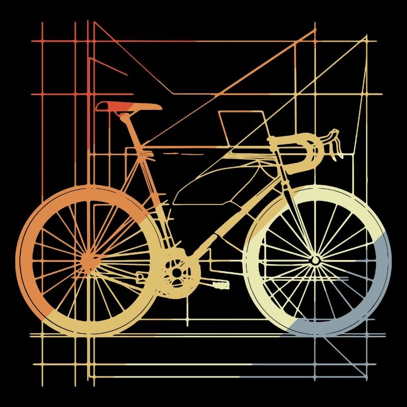 Dessin de vélo rétro