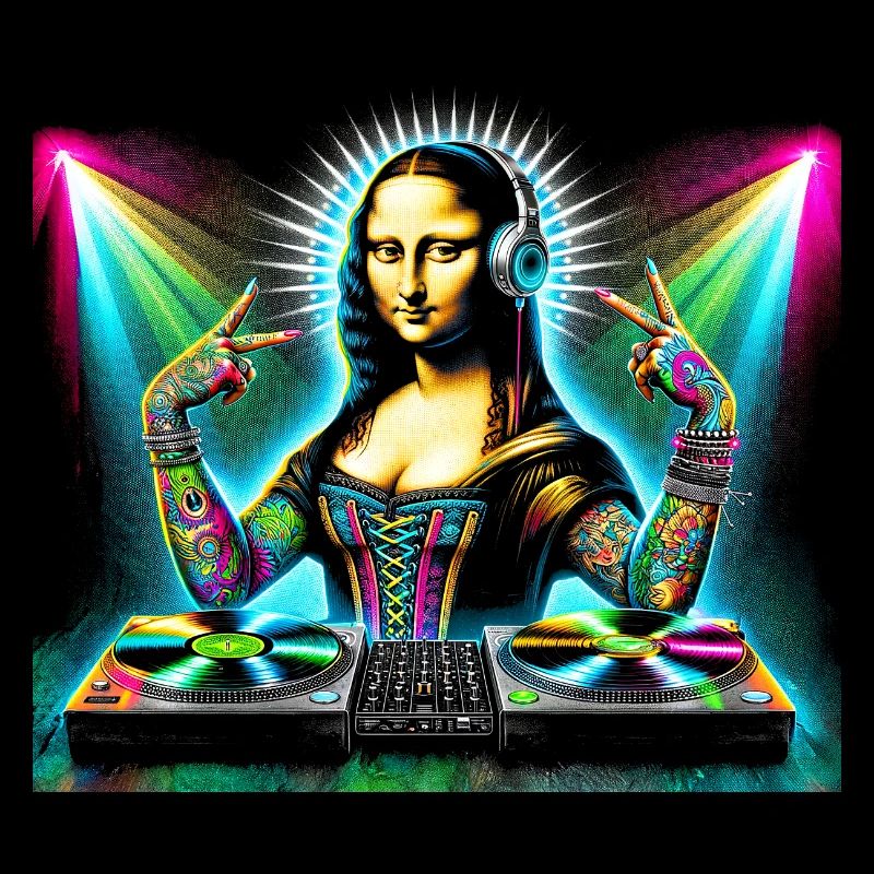 DJ Mona Lisa – Funky Renaissance Party Design