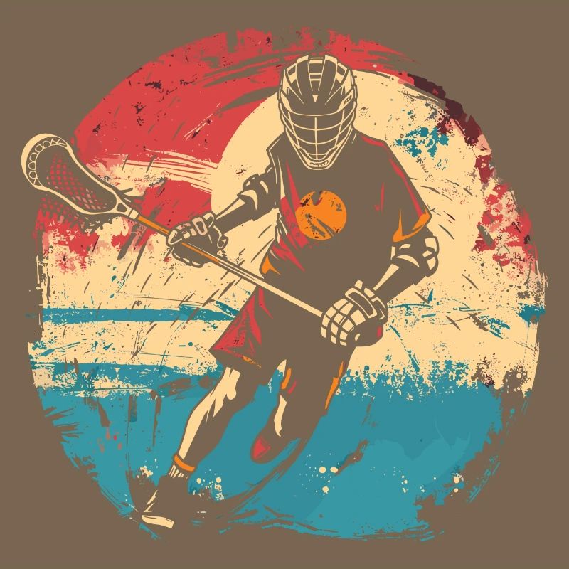 Lacrosse player 80s