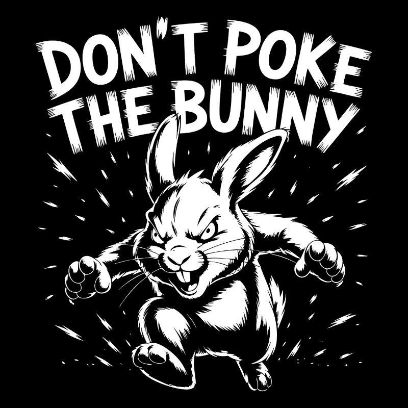 Illustration de lapin vif avec slogan
