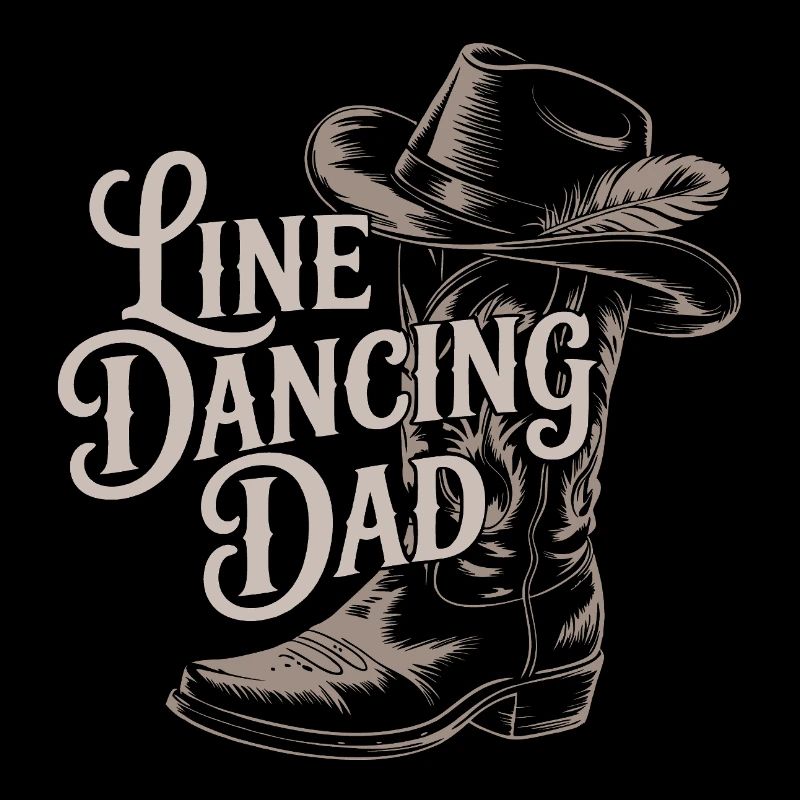Papa Linedancing Western Cowboy Boot Design