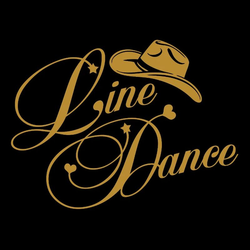 Danse en ligne Logo western doré