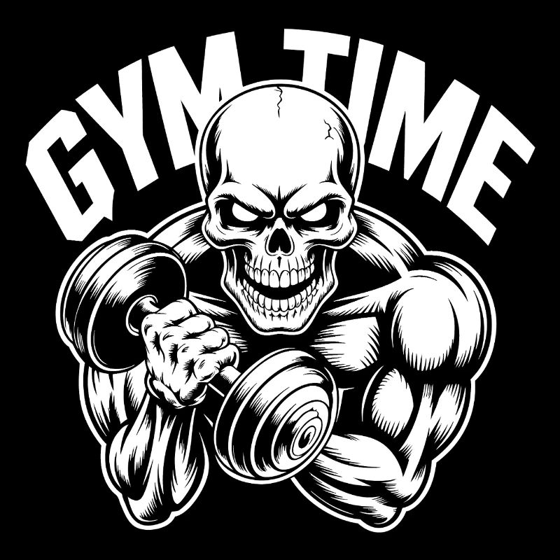 Skull Workout Musculation Gym Time