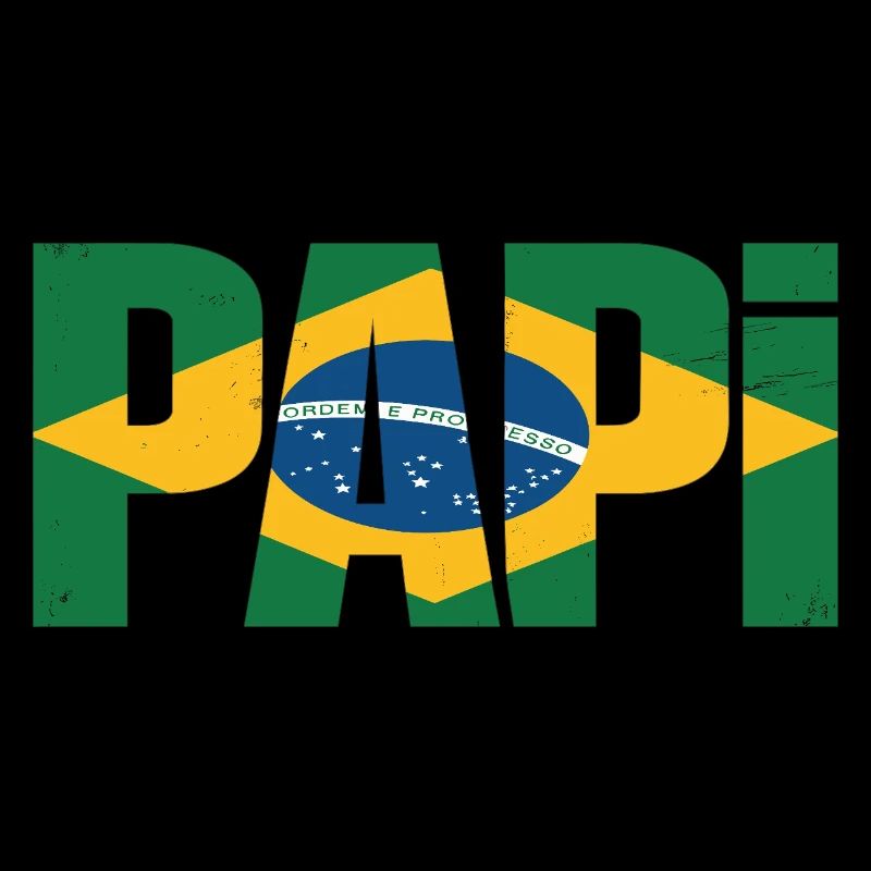 Papi Brasilien Flagge – Geschenk für Väter