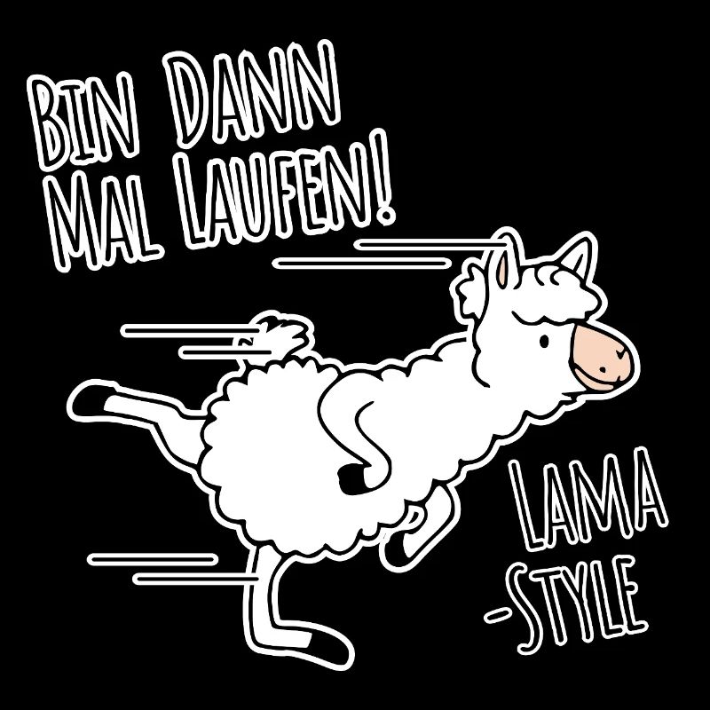 Bin dann mal laufen! Albernes Lama beim Jogging