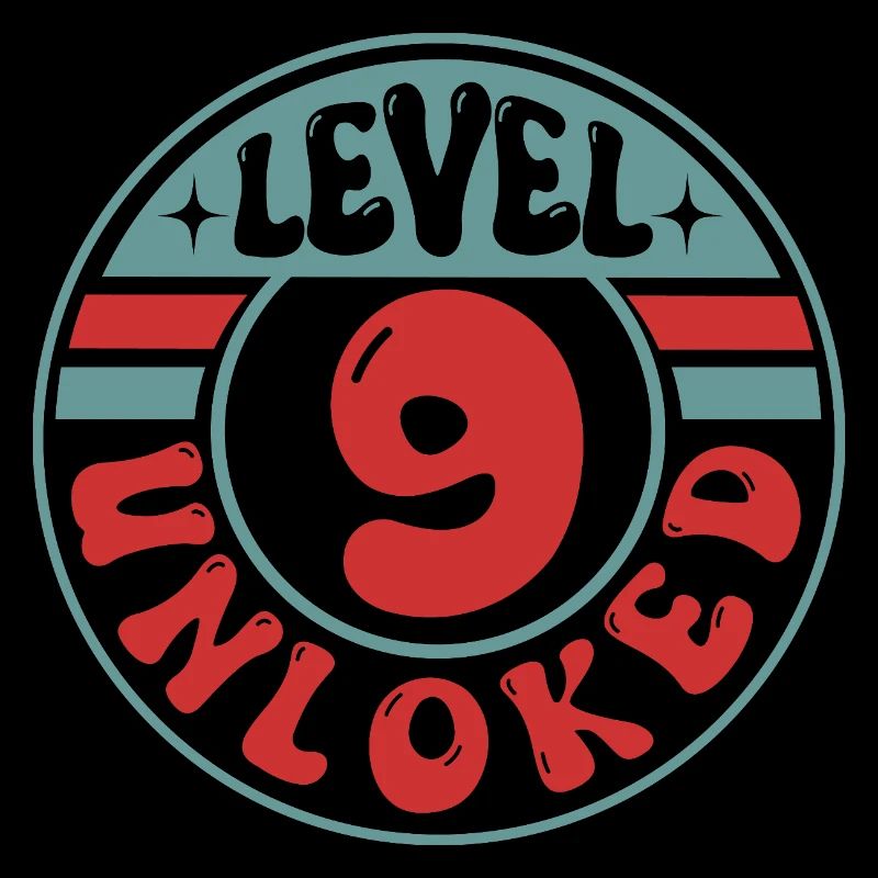 Level 9 Unlocked – Gamer Birthday Design