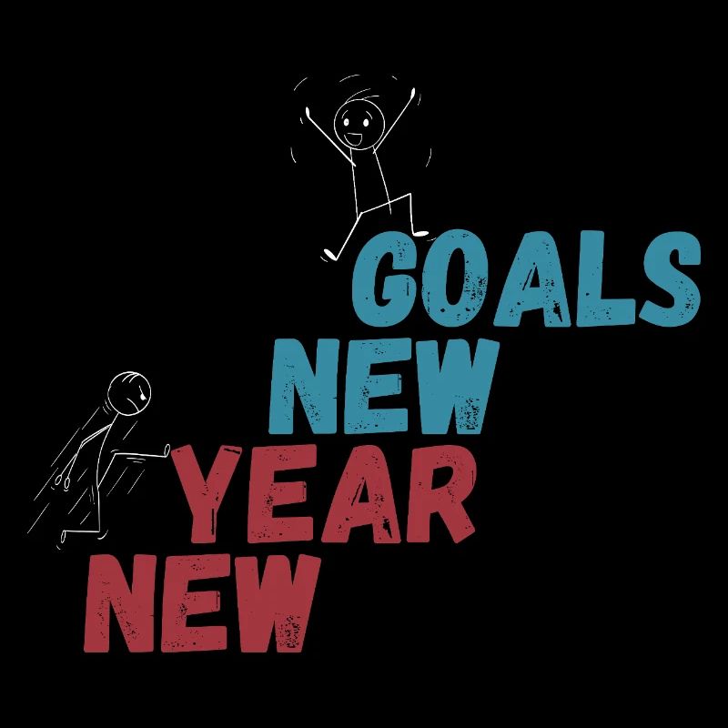 Drôle de nouvelle année Nouveaux objectifs Motivation Résolution Gif