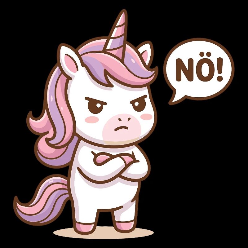 Licorne mignonne Pas Drôle de Dicton