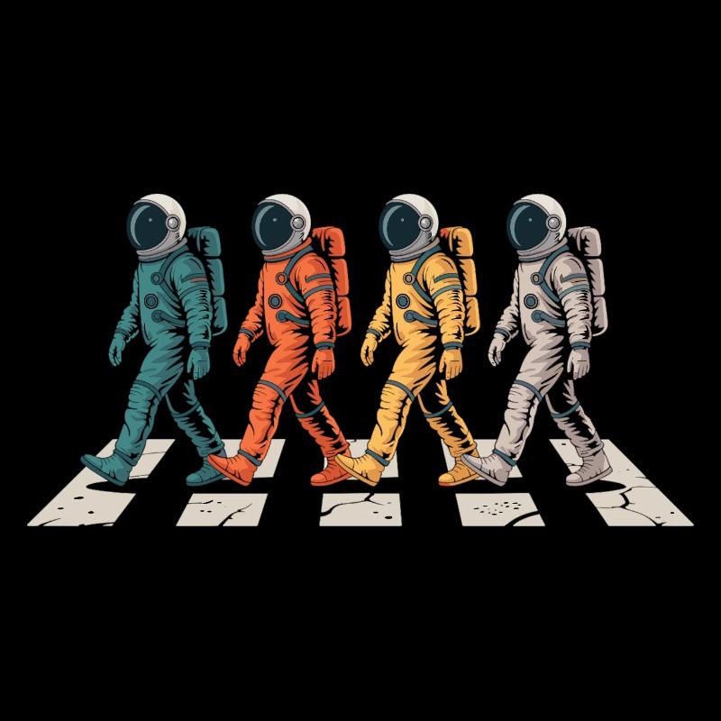 Space Travel T-Shirt with Astronauts Parade