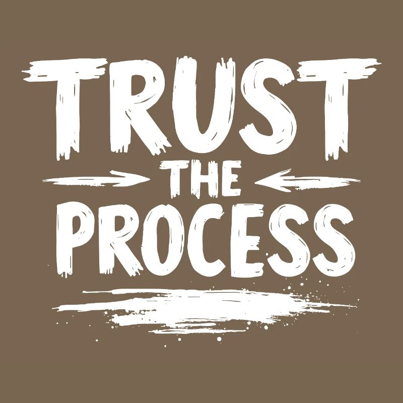 Faites confiance au processus : Lettrage avec graphisme flèche