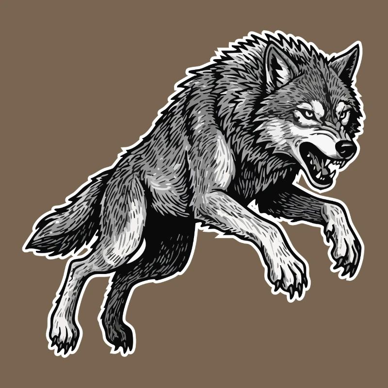 Wild Wolf Race Maskottchen Alpha Wolf