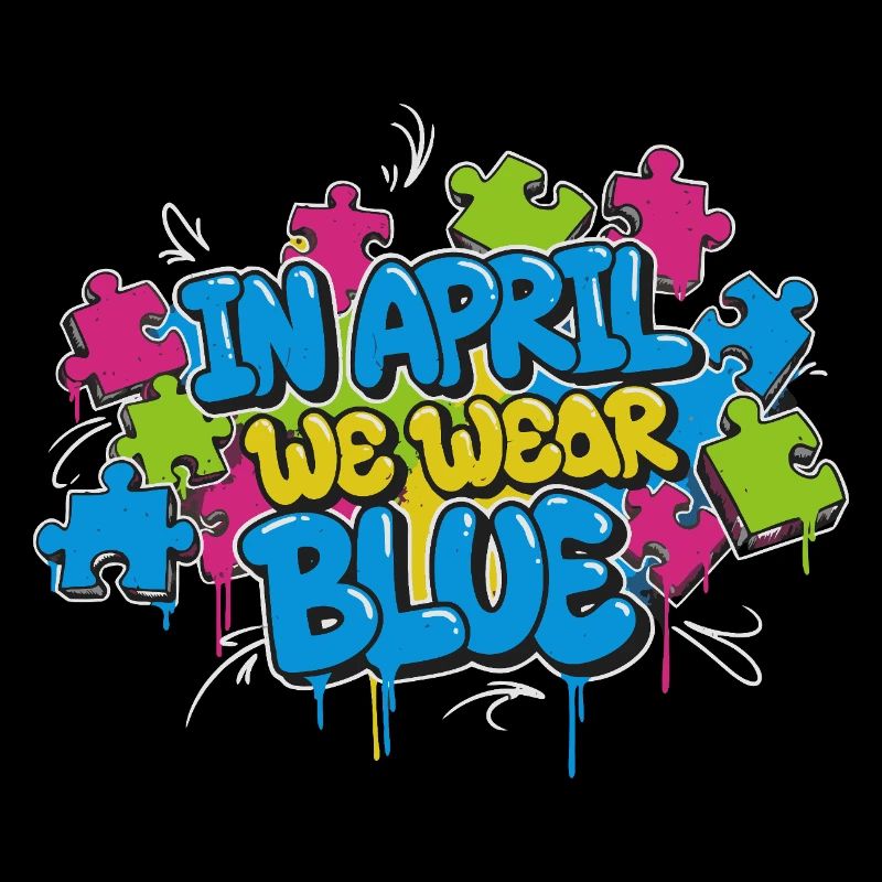 In April we wear Blue