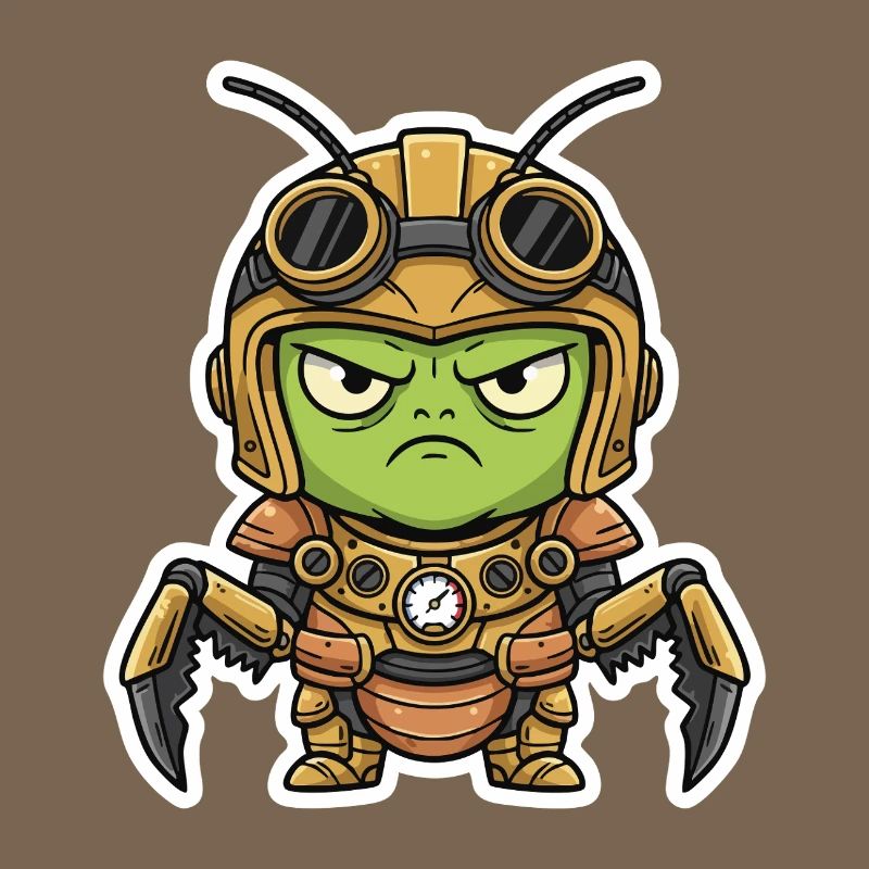 Locust Engineer Steampunk Rüstungsmessing