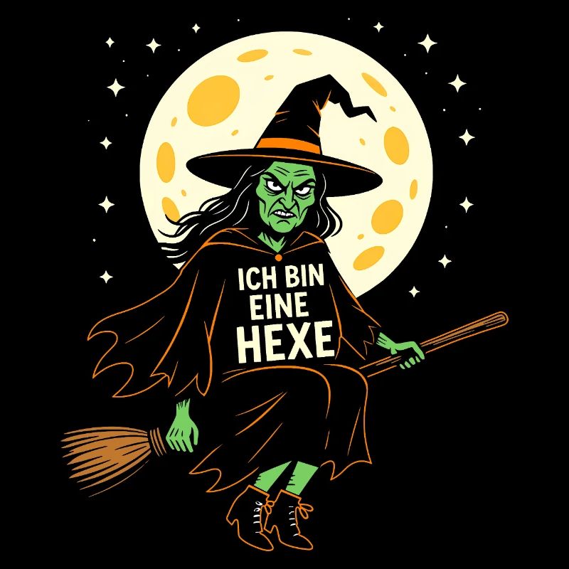 Evil Witch Costume Halloween Carnival Broom Horror