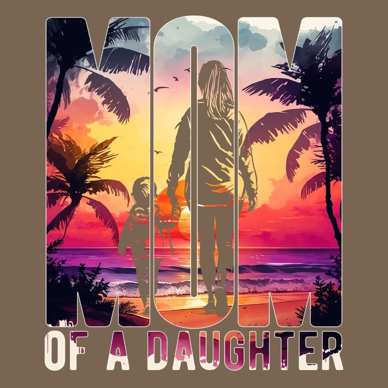 Mutter mit einer Tochter Muttertag Strand Mama