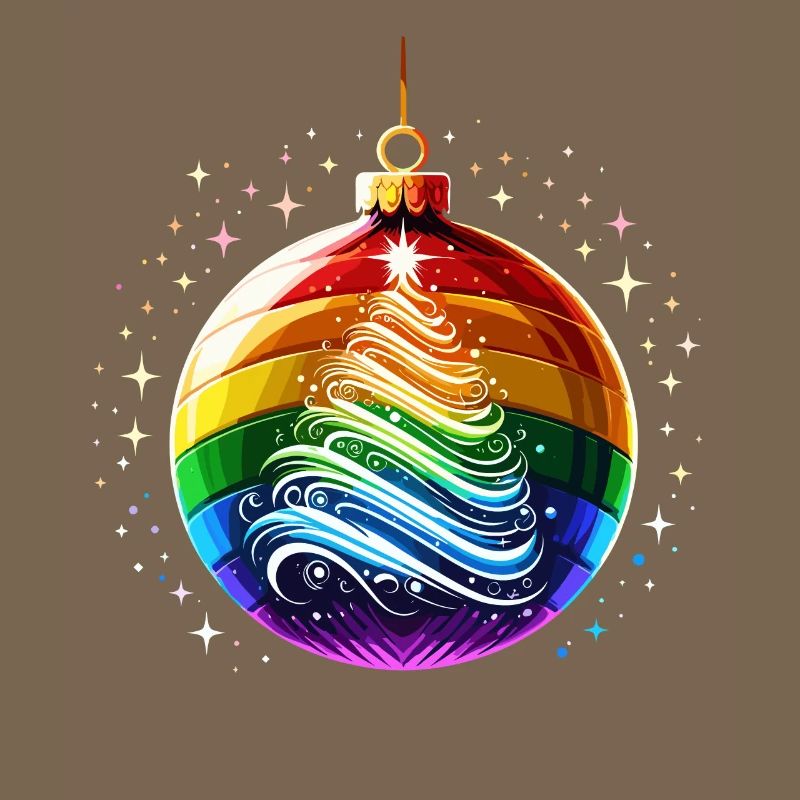 Regenbogen Weihnachtskugel